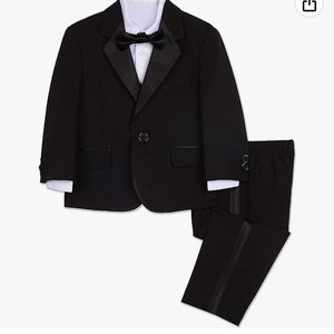 Nautica Baby Boys 4-Piece Tuxedo with Dress Shirt, Bow Tie, Jacket, and Pants